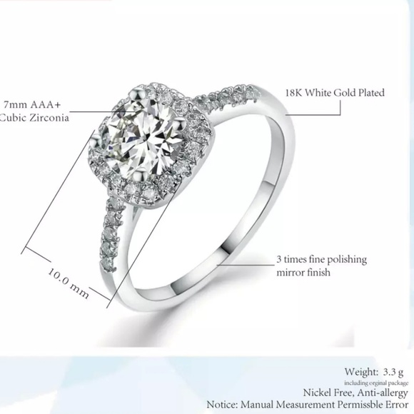 2 Carat Cushion Cut Engagement Ring - Picture 5 of 8